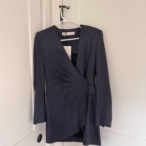Zara Navy Blazer Dress
